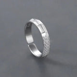 Cincin Garis Tekstur Cembung Cekung