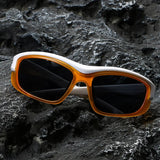 Dual-Tone Unique Oval Sunglasses