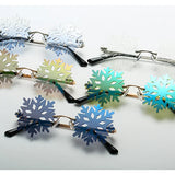 Snowflake Rimless Vintage Sunglasses