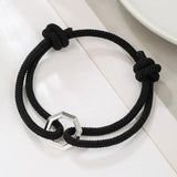 Simple Men Braided Rope Adjustable Bracelet