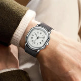 Elegant Roman Numeral Tonneau Wristwatch