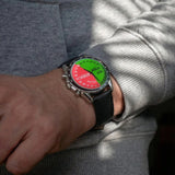 Half Green Pink Unique Watch