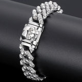 Bracelet chaîne à maillons tête de mort Steampunk