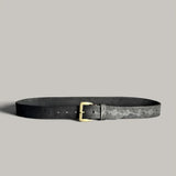 Embossed Vintage Leather Strap Belt