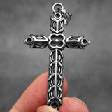 Carving Cross Pendant Necklace
