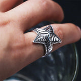 Retro Big Star Adjustable Ring