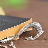 Relief Pattern Fishhook Pendant