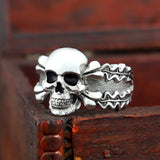 Neo-Gothic Sterling Silver Skull Ring
