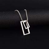 Minimalist Geometrical Square Pendant