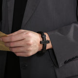 Cross Metal Leather Bracelet