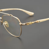 Aviator Acetate Titanium Fashion Eyeglasses