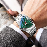 Triangle Quartz Stainless Steel Watch
