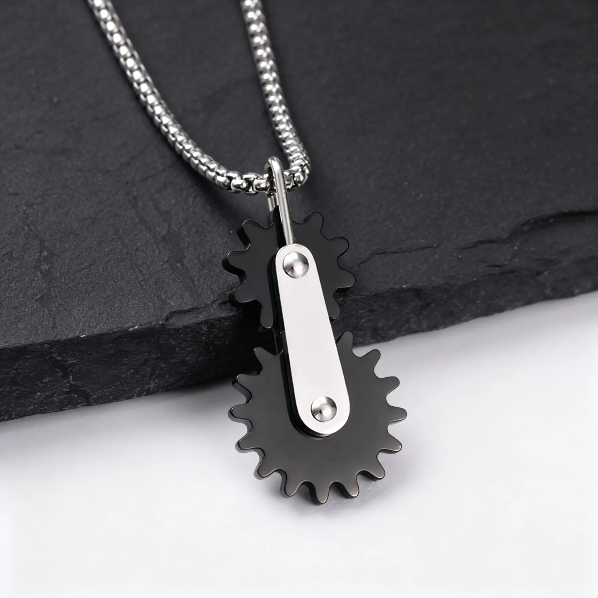 Punk Gear Link Chain Necklace