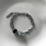 Doubled Two Tone Stone Bracelet