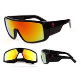 Square Bicycle Reflective Large Sunglasses