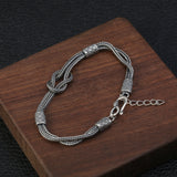 S925 Silver Retro Foxtail Chain Bracelet