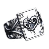 Gothic Punk Ace of Spades Poker Ring