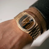 Charred Wood Stainless Steel Watch