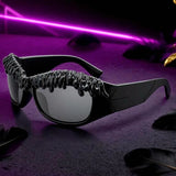 Dark 3D Handmade Artistic Drip Sunglasees
