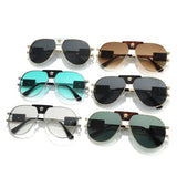 Classic Cattle Head Decoration Pilot Sunglasses