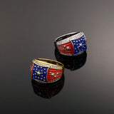 American Flag Iced Out Ring