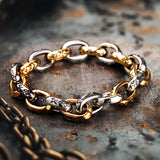 Silver Gold Big Link Chain Bracelet