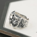 Retro Two Face Joker Ring