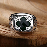 Onyx Black Blossom Ring