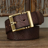 Embossing Cowhide Genuine Leather Belt