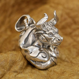 Mighty Sterling Silver Bull Pendant