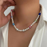 Pearl Drip Chain Necklace