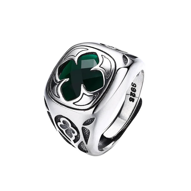 Onyx Black Blossom Ring