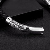 Hammer Chain Leather Bracelet
