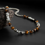 قلادة سلسلة خرز غير منتظمة خمر