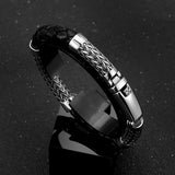 Hammer Chain Leather Bracelet