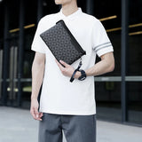 Black Geometric Pattern PU Handbag