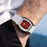 Numberless Shiny Dial Tonneau Watch