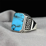 Vintage Square  Blue Stone Ring