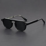 Classic Round Frame Acrylic Sunglasses