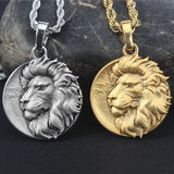 Noble Lion Head Sterling Silver Pendant