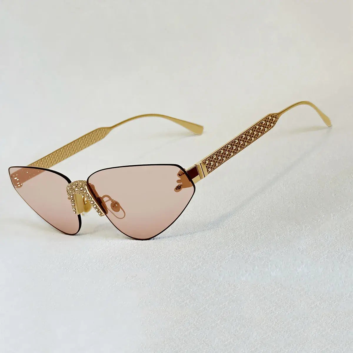 Rimless Cat Eye Fashion Sunglasses