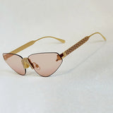Rimless Cat Eye Fashion Sunglasses