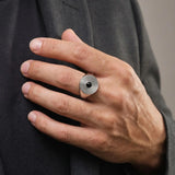 Unique Swirl Ripple Stainless Steel Ring