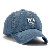 American Flag Patch Denim Baseball Cap