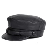 Maverick Genuine Leather Flat Cap