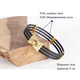 Gelang Stainless Steel Double Gaya Punk