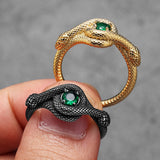 Snake Rhinestone Viper Men Ring