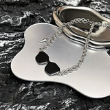 Mini Sunglasses Cross Chain Necklace