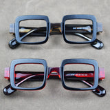 Thick Acetate Square Style Eyeglasses