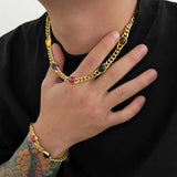 Beads Gold Color Chain Necklace Set